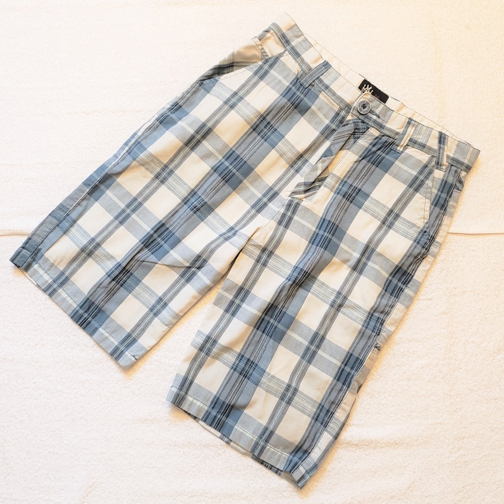 🐱Micos Blue Plaid Men's / Boys 18 Shorts
